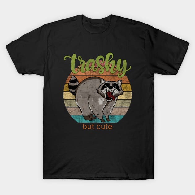 Raccoon - Trashy but cute T-Shirt by valentinahramov